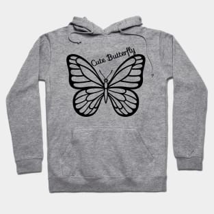 Black Cute Butterfly Hoodie